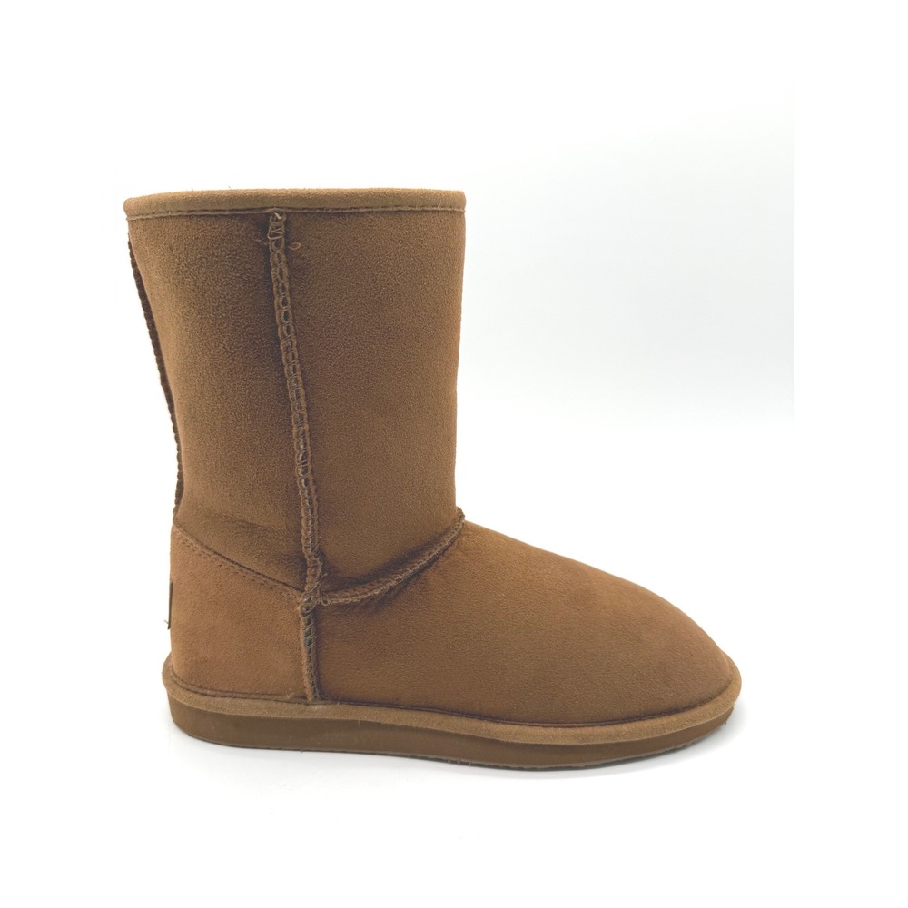 L.L.Bean Shearling Boots Womens 8 Brown Excellent Suede Mid-Calf Pull-On